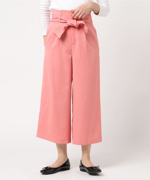 NOLLEY’S（ノーリーズ）の「[新色追加]麻調合繊ワイドパンツ（その他パンツ・レディース・ベージュ/ネイビー/ラベンダー/ピンク/グレー系その他/グレイッシュブルー・34/36/38）」の10枚目の写真