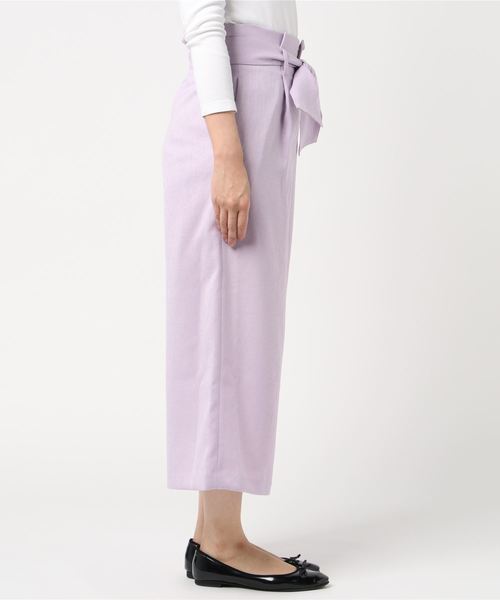 NOLLEY’S（ノーリーズ）の「[新色追加]麻調合繊ワイドパンツ（その他パンツ・レディース・ベージュ/ネイビー/ラベンダー/ピンク/グレー系その他/グレイッシュブルー・34/36/38）」の11枚目の写真
