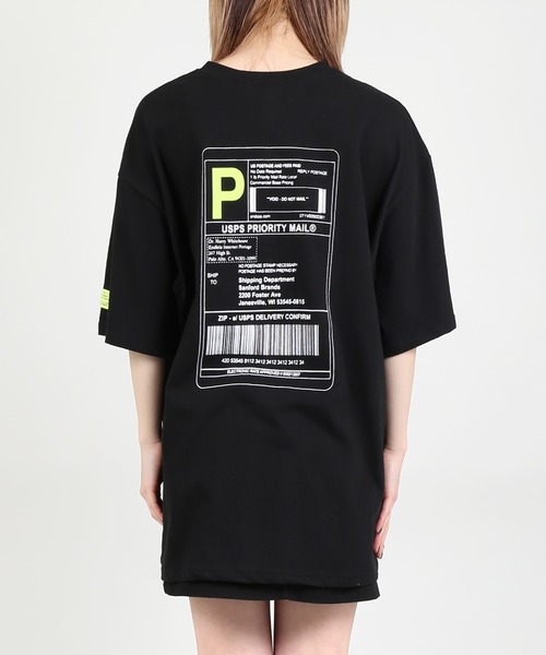 DING（ディング）の「DING/USPSビッグシルエットTシャツ（Tシャツ/カットソー・レディース・ホワイト/杢グレー/ブラック・FREE）」の8枚目の写真