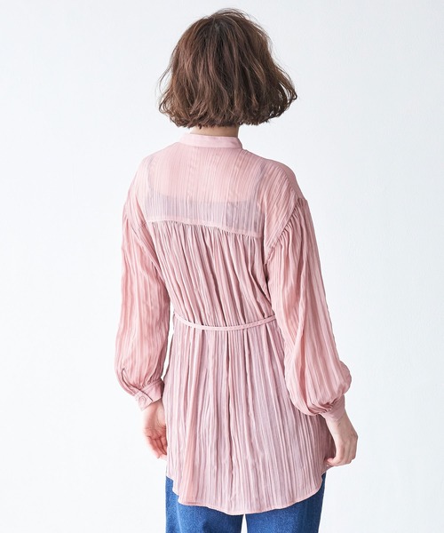 ROPE' PICNIC（ロペピクニック）の「クレープシフォンチュニックブラウス（シャツ/ブラウス・レディース・ブラック/グリーン系その他2/ライトグリーン/ピンク系その他2・38）」の13枚目の写真