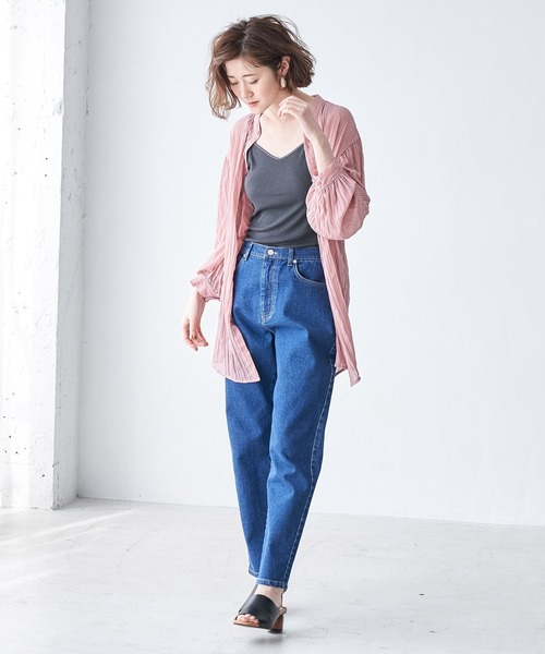 ROPE' PICNIC（ロペピクニック）の「クレープシフォンチュニックブラウス（シャツ/ブラウス・レディース・ブラック/グリーン系その他2/ライトグリーン/ピンク系その他2・38）」の9枚目の写真