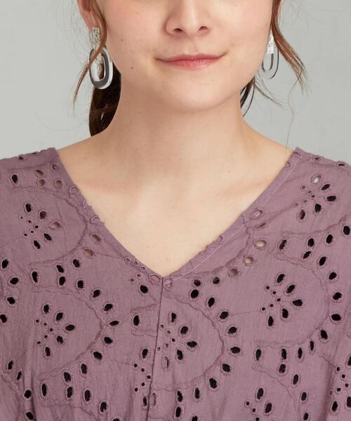 green label relaxing（グリーンレーベルリラクシング）の「CFC INDIA カットワーク シシュウ ブラウス（シャツ/ブラウス・レディース・ライラック/オフホワイト/ブラック・FREE）」の7枚目の写真