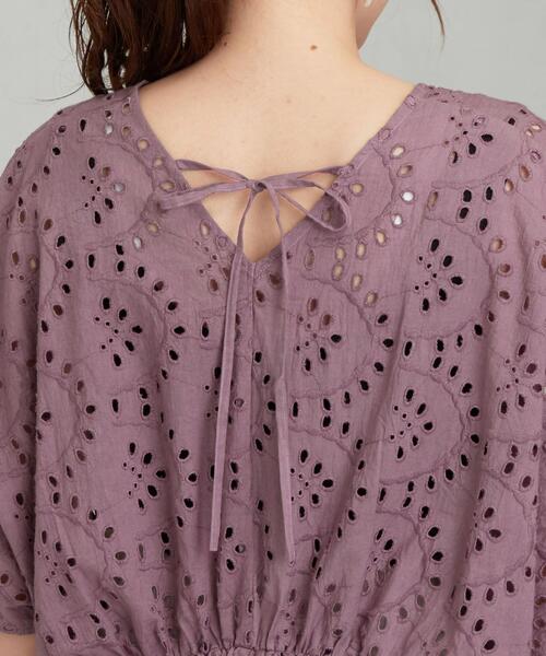 green label relaxing（グリーンレーベルリラクシング）の「CFC INDIA カットワーク シシュウ ブラウス（シャツ/ブラウス・レディース・ライラック/オフホワイト/ブラック・FREE）」の8枚目の写真
