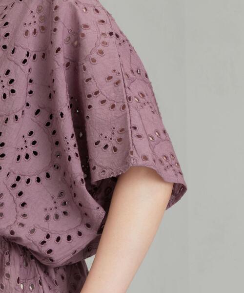 green label relaxing（グリーンレーベルリラクシング）の「CFC INDIA カットワーク シシュウ ブラウス（シャツ/ブラウス・レディース・ライラック/オフホワイト/ブラック・FREE）」の9枚目の写真