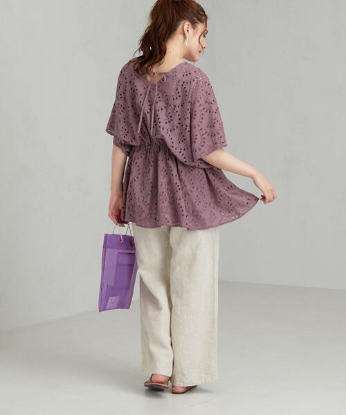 green label relaxing（グリーンレーベルリラクシング）の「CFC INDIA カットワーク シシュウ ブラウス（シャツ/ブラウス・レディース・ライラック/オフホワイト/ブラック・FREE）」の13枚目の写真