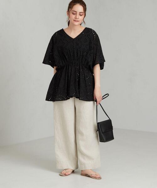 green label relaxing（グリーンレーベルリラクシング）の「CFC INDIA カットワーク シシュウ ブラウス（シャツ/ブラウス・レディース・ライラック/オフホワイト/ブラック・FREE）」の19枚目の写真