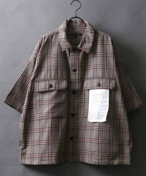 SITRY(シトリー)の「British Check Wid CPO Jacket/ブリティッシュチェック ワイドCPOシャツ/オーバーシャツ(シャツ/ブラウス・メンズ・ブラウン系その他/ベージュ系その他・M/L)」の1枚目の写真