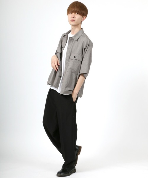 SITRY(シトリー)の「British Check Wid CPO Jacket/ブリティッシュチェック ワイドCPOシャツ/オーバーシャツ(シャツ/ブラウス・メンズ・ブラウン系その他/ベージュ系その他・M/L)」の5枚目の写真