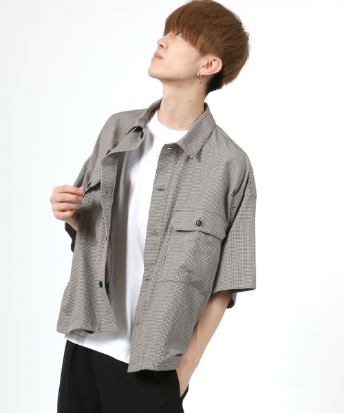 SITRY(シトリー)の「British Check Wid CPO Jacket/ブリティッシュチェック ワイドCPOシャツ/オーバーシャツ(シャツ/ブラウス・メンズ・ブラウン系その他/ベージュ系その他・M/L)」の14枚目の写真