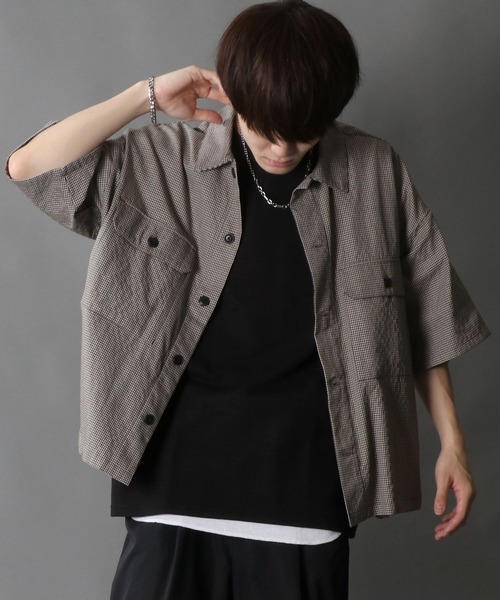 SITRY(シトリー)の「British Check Wid CPO Jacket/ブリティッシュチェック ワイドCPOシャツ/オーバーシャツ(シャツ/ブラウス・メンズ・ブラウン系その他/ベージュ系その他・M/L)」の18枚目の写真
