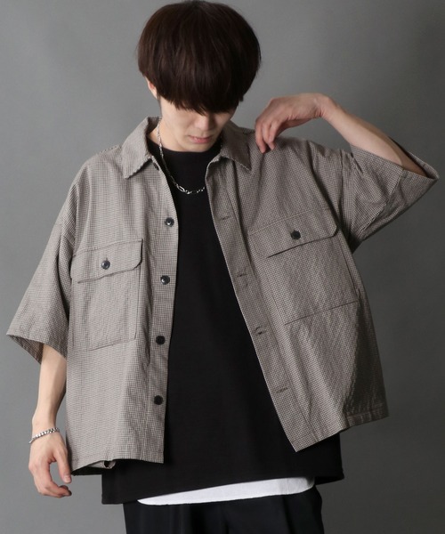 SITRY(シトリー)の「British Check Wid CPO Jacket/ブリティッシュチェック ワイドCPOシャツ/オーバーシャツ(シャツ/ブラウス・メンズ・ブラウン系その他/ベージュ系その他・M/L)」の17枚目の写真
