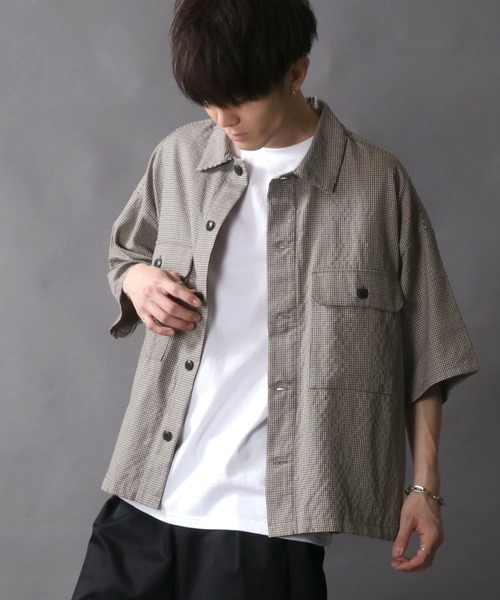 SITRY(シトリー)の「British Check Wid CPO Jacket/ブリティッシュチェック ワイドCPOシャツ/オーバーシャツ(シャツ/ブラウス・メンズ・ブラウン系その他/ベージュ系その他・M/L)」の19枚目の写真