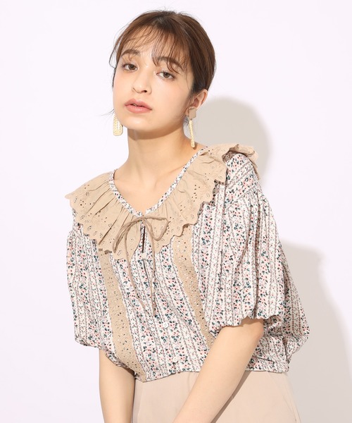 one after another NICE CLAUP(ワンアフターアナザーナイスクラップ)の「チロルフリル羽織ブラウス(シャツ/ブラウス・レディース・オフホワイト/ブラック/その他・FREE)」の3枚目の写真