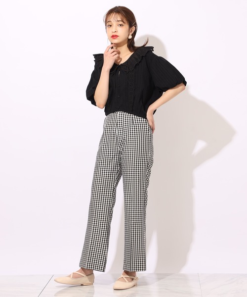 one after another NICE CLAUP(ワンアフターアナザーナイスクラップ)の「チロルフリル羽織ブラウス(シャツ/ブラウス・レディース・オフホワイト/ブラック/その他・FREE)」の14枚目の写真