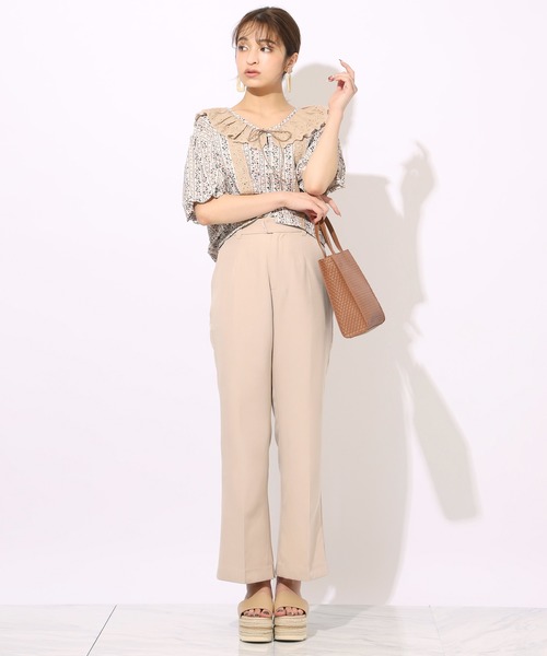 one after another NICE CLAUP(ワンアフターアナザーナイスクラップ)の「チロルフリル羽織ブラウス(シャツ/ブラウス・レディース・オフホワイト/ブラック/その他・FREE)」の7枚目の写真