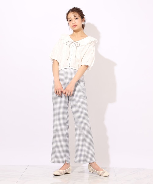 one after another NICE CLAUP(ワンアフターアナザーナイスクラップ)の「チロルフリル羽織ブラウス(シャツ/ブラウス・レディース・オフホワイト/ブラック/その他・FREE)」の9枚目の写真