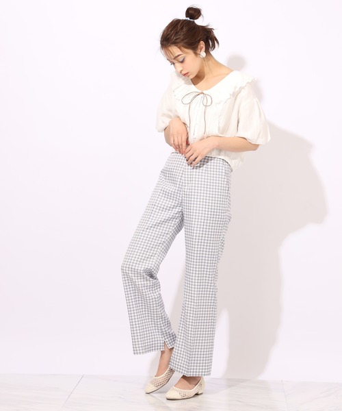 one after another NICE CLAUP(ワンアフターアナザーナイスクラップ)の「チロルフリル羽織ブラウス(シャツ/ブラウス・レディース・オフホワイト/ブラック/その他・FREE)」の10枚目の写真