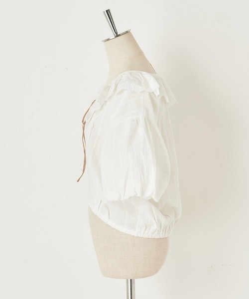 one after another NICE CLAUP(ワンアフターアナザーナイスクラップ)の「チロルフリル羽織ブラウス(シャツ/ブラウス・レディース・オフホワイト/ブラック/その他・FREE)」の17枚目の写真