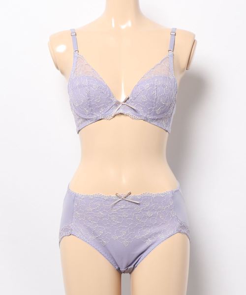 flufeel(フラフィール)の「贅沢刺しゅうでうっとりレディー やさしくスリムメイクブラ&ショーツ(ブラ&ショーツ・レディース・パープル/ピンク/ブルー/グリーン系その他・16/1/13/14/9/20/10/7/18/15 /2/22/12/19/4/5/8)」の3枚目の写真