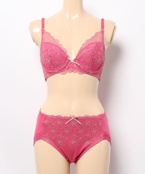 flufeel(フラフィール)の「贅沢刺しゅうでうっとりレディー やさしくスリムメイクブラ&ショーツ(ブラ&ショーツ・レディース・パープル/ピンク/ブルー/グリーン系その他・16/1/13/14/9/20/10/7/18/15 /2/22/12/19/4/5/8)」の4枚目の写真
