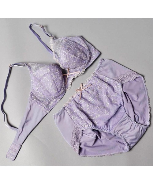 flufeel(フラフィール)の「贅沢刺しゅうでうっとりレディー やさしくスリムメイクブラ&ショーツ(ブラ&ショーツ・レディース・パープル/ピンク/ブルー/グリーン系その他・16/1/13/14/9/20/10/7/18/15 /2/22/12/19/4/5/8)」の17枚目の写真
