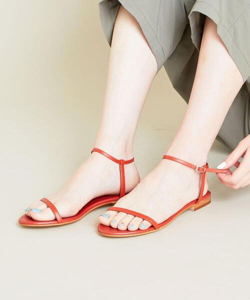 BEAUTY&YOUTH UNITED ARROWS（ビューティーアンドユースユナイテッドアローズ）の「BY レザースマートライン アンクルストラップ サンダル о（サンダル・レディース・オフホワイト/ブラック/オレンジ系その他・37/36/38/36h/37h）」の17枚目の写真