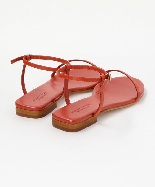 BEAUTY&YOUTH UNITED ARROWS（ビューティーアンドユースユナイテッドアローズ）の「BY レザースマートライン アンクルストラップ サンダル о（サンダル・レディース・オフホワイト/ブラック/オレンジ系その他・37/36/38/36h/37h）」の13枚目の写真