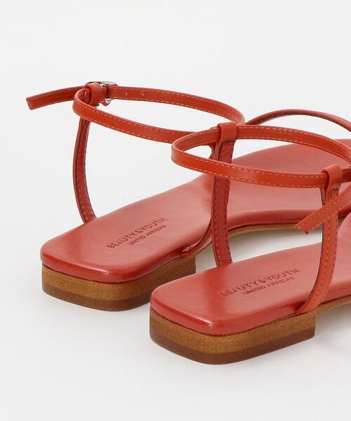 BEAUTY&YOUTH UNITED ARROWS（ビューティーアンドユースユナイテッドアローズ）の「BY レザースマートライン アンクルストラップ サンダル о（サンダル・レディース・オフホワイト/ブラック/オレンジ系その他・37/36/38/36h/37h）」の15枚目の写真