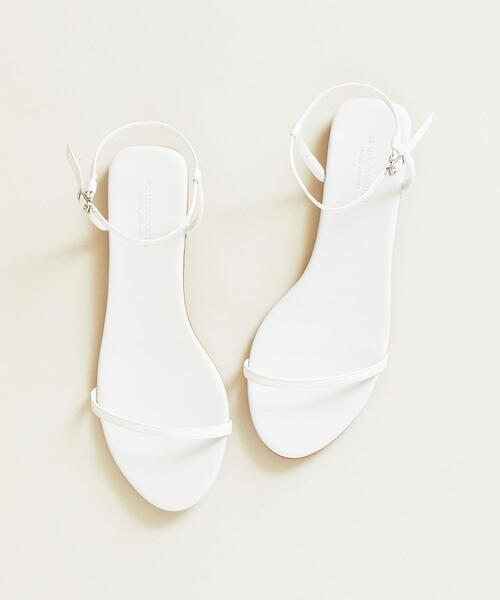 BEAUTY&YOUTH UNITED ARROWS（ビューティーアンドユースユナイテッドアローズ）の「BY レザースマートライン アンクルストラップ サンダル о（サンダル・レディース・オフホワイト/ブラック/オレンジ系その他・37/36/38/36h/37h）」の6枚目の写真