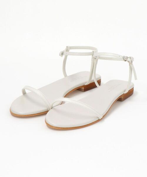 BEAUTY&YOUTH UNITED ARROWS（ビューティーアンドユースユナイテッドアローズ）の「BY レザースマートライン アンクルストラップ サンダル о（サンダル・レディース・オフホワイト/ブラック/オレンジ系その他・37/36/38/36h/37h）」の7枚目の写真