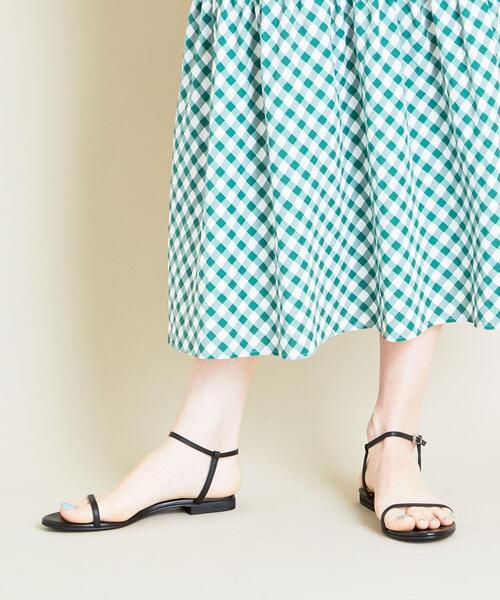 BEAUTY&YOUTH UNITED ARROWS（ビューティーアンドユースユナイテッドアローズ）の「BY レザースマートライン アンクルストラップ サンダル о（サンダル・レディース・オフホワイト/ブラック/オレンジ系その他・37/36/38/36h/37h）」の8枚目の写真