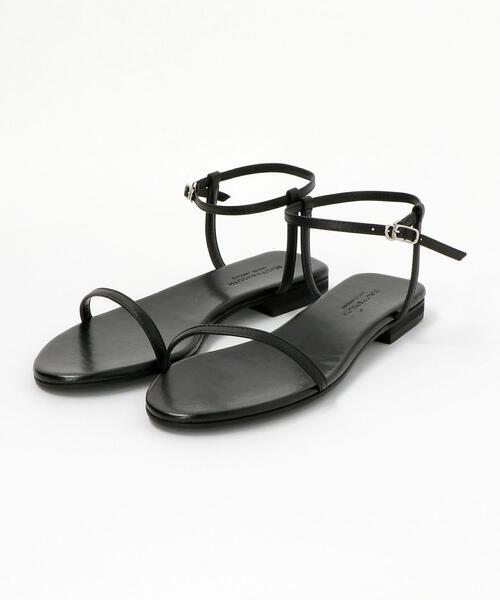 BEAUTY&YOUTH UNITED ARROWS（ビューティーアンドユースユナイテッドアローズ）の「BY レザースマートライン アンクルストラップ サンダル о（サンダル・レディース・オフホワイト/ブラック/オレンジ系その他・37/36/38/36h/37h）」の10枚目の写真