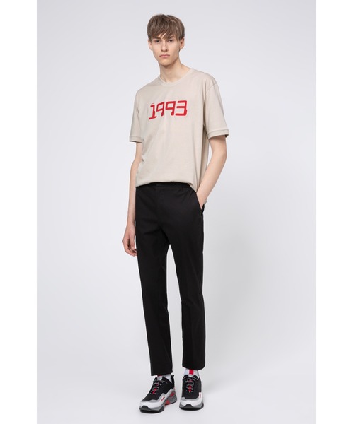 HUGO（ヒューゴ）の「ツアースタイルグラフィック コットンジャージー Tシャツ（Tシャツ/カットソー・メンズ・ブラック/ベージュ・XXL/XS/S/L/XL/M）」の6枚目の写真