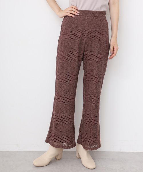 one after another NICE CLAUP(ワンアフターアナザーナイスクラップ)の「レースパンツ(その他パンツ・レディース・オフホワイト/サックスブルー/ピンクベージュ/ブラウン・FREE)」の2枚目の写真