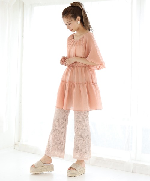 one after another NICE CLAUP(ワンアフターアナザーナイスクラップ)の「レースパンツ(その他パンツ・レディース・オフホワイト/サックスブルー/ピンクベージュ/ブラウン・FREE)」の19枚目の写真