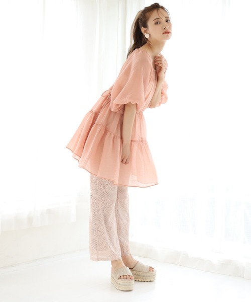 one after another NICE CLAUP(ワンアフターアナザーナイスクラップ)の「レースパンツ(その他パンツ・レディース・オフホワイト/サックスブルー/ピンクベージュ/ブラウン・FREE)」の6枚目の写真