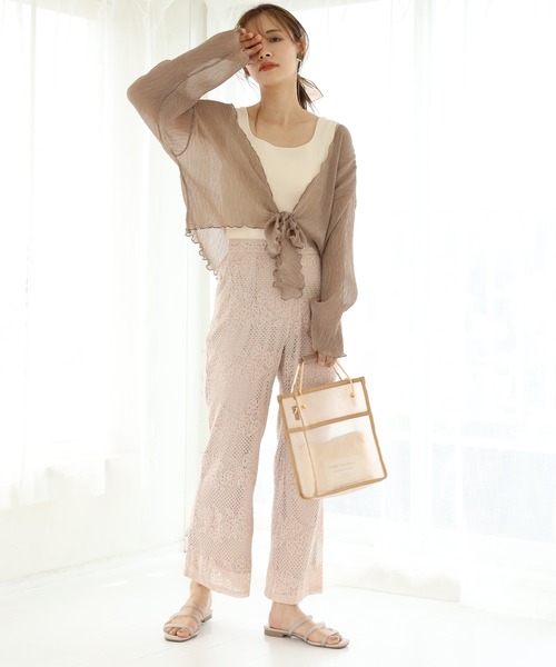 one after another NICE CLAUP(ワンアフターアナザーナイスクラップ)の「レースパンツ(その他パンツ・レディース・オフホワイト/サックスブルー/ピンクベージュ/ブラウン・FREE)」の15枚目の写真