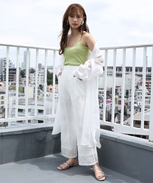 one after another NICE CLAUP(ワンアフターアナザーナイスクラップ)の「レースパンツ(その他パンツ・レディース・オフホワイト/サックスブルー/ピンクベージュ/ブラウン・FREE)」の16枚目の写真