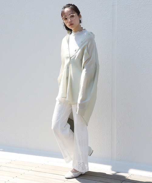 one after another NICE CLAUP(ワンアフターアナザーナイスクラップ)の「レースパンツ(その他パンツ・レディース・オフホワイト/サックスブルー/ピンクベージュ/ブラウン・FREE)」の20枚目の写真