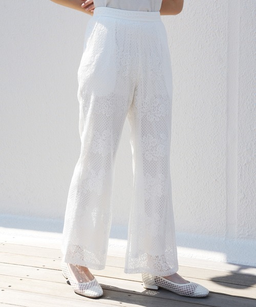 one after another NICE CLAUP(ワンアフターアナザーナイスクラップ)の「レースパンツ(その他パンツ・レディース・オフホワイト/サックスブルー/ピンクベージュ/ブラウン・FREE)」の7枚目の写真
