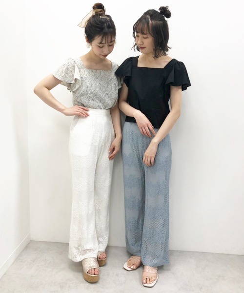 one after another NICE CLAUP(ワンアフターアナザーナイスクラップ)の「レースパンツ(その他パンツ・レディース・オフホワイト/サックスブルー/ピンクベージュ/ブラウン・FREE)」の8枚目の写真