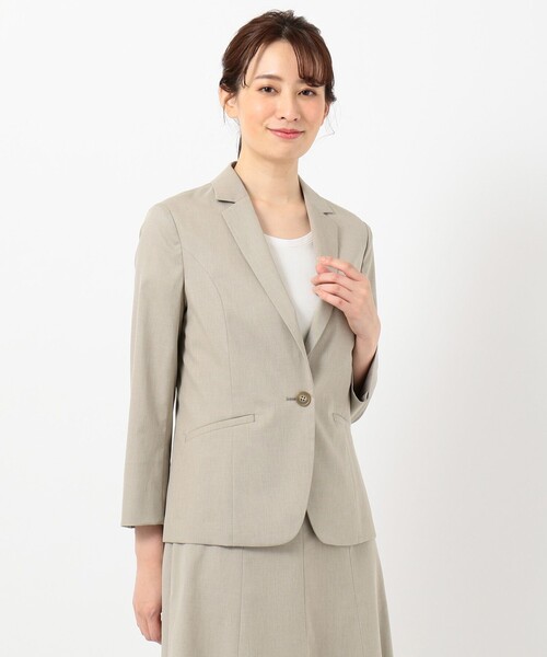 J.PRESS(ジェイプレス)の「【シワになりにくい】コットンフィッティーシャーク ジャケット(テーラードジャケット・レディース・ベージュ系・13/11/7/9)」の22枚目の写真