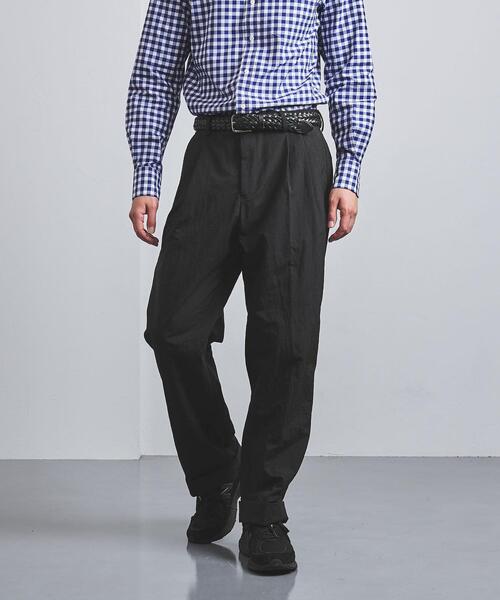 District（ディストリクト）の「＜District（ディストリクト）＞ ナイロン ２プリーツ ワイド（その他パンツ・メンズ・ブラック/ベージュ・LARGE/SMALL/MEDIUM/X-SMALL/XS）」の6枚目の写真