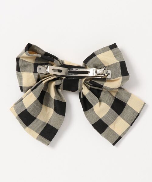 Fun & Daily（ファンアンドデイリー）の「F&D : ギンガムリボンビッグバレッタ（バレッタ/ヘアクリップ・レディース・ブラック/グリーン/ピンク・FREE）」の5枚目の写真