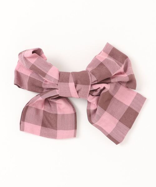 Fun & Daily（ファンアンドデイリー）の「F&D : ギンガムリボンビッグバレッタ（バレッタ/ヘアクリップ・レディース・ブラック/グリーン/ピンク・FREE）」の7枚目の写真