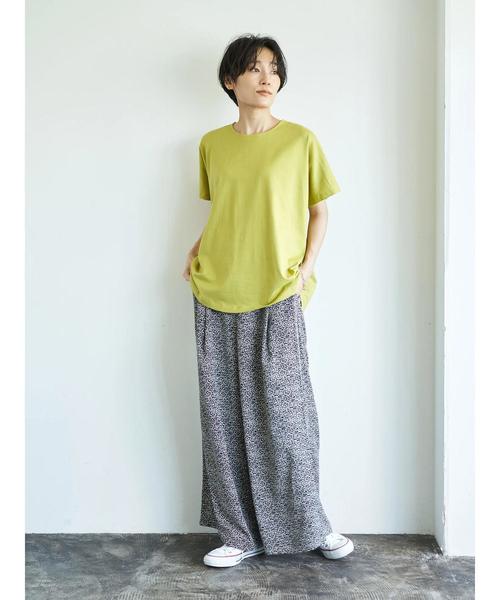 AMERICAN HOLIC(アメリカンホリック)の「バックZIP半袖ドルマンカットプルオーバー *(Tシャツ/カットソー・レディース・ライトグレー/ブラック/ブラウン/オフホワイト/イエロー・M/L)」の7枚目の写真