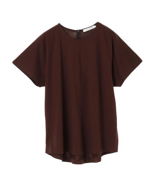 AMERICAN HOLIC(アメリカンホリック)の「バックZIP半袖ドルマンカットプルオーバー *(Tシャツ/カットソー・レディース・ライトグレー/ブラック/ブラウン/オフホワイト/イエロー・M/L)」の17枚目の写真