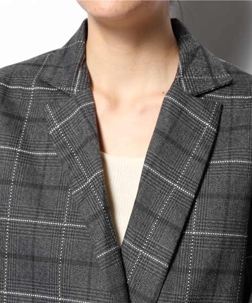 mystic(ミスティック)の「セミロングWジャケット(テーラードジャケット・レディース・チャコールグレー/グレー・フリ-)」の6枚目の写真