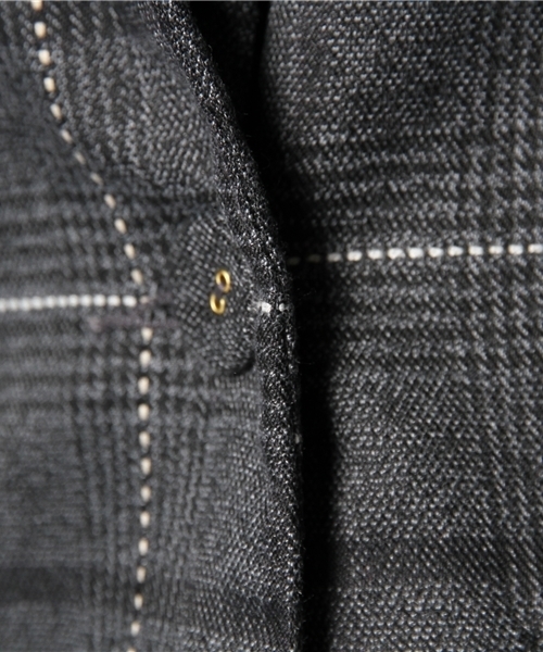 mystic(ミスティック)の「セミロングWジャケット(テーラードジャケット・レディース・チャコールグレー/グレー・フリ-)」の3枚目の写真