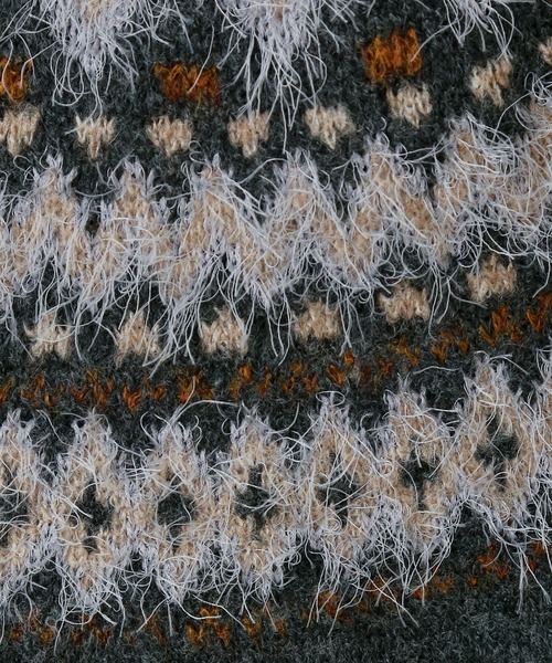 n'ee-ne(ネーネ)の「もちもちニット ノルディック柄ニット(ニット/セーター・レディース・グレイッシュベージュ/チャコールグレー/アイボリー/ダークブラウン・FREE)」の12枚目の写真